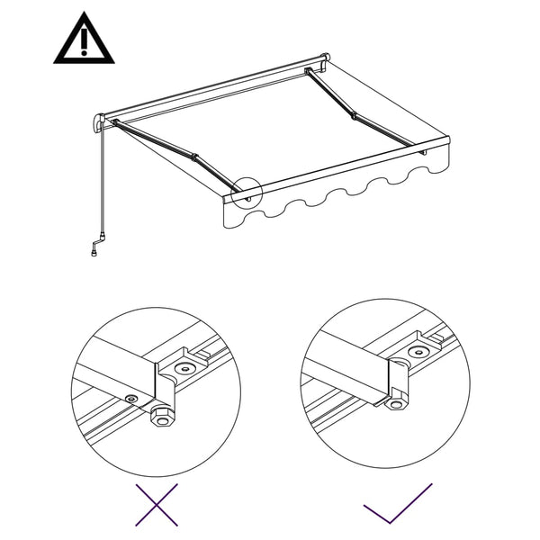 Einziehbare Markise Handbetrieben 300 x 250 cm Orange und Braun