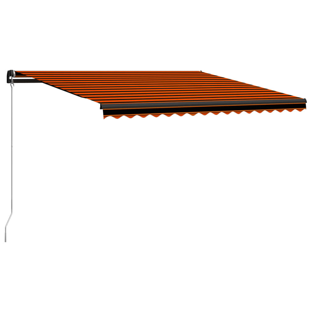 Einziehbare Markise Handbetrieben 450 x 300 cm Orange und Braun
