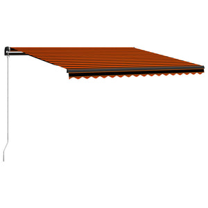 vidaXL Store banne manuel rétractable 450 x 300 cm orange et marron