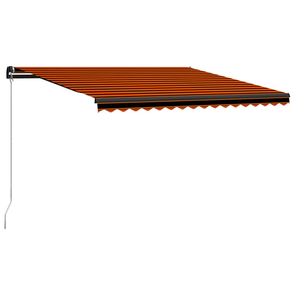 vidaXL Store banne manuel rétractable 450 x 300 cm orange et marron