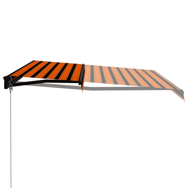 vidaXL Store banne manuel rétractable 450 x 300 cm orange et marron