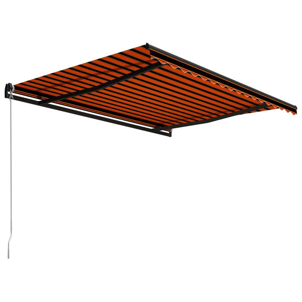 vidaXL Store banne manuel rétractable 450 x 300 cm orange et marron