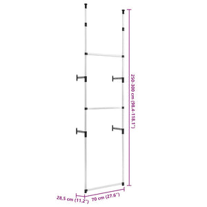 Teleskop Garderobe mit Stangen aus Aluminium