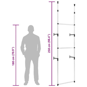 Teleskop Garderobe mit Stangen aus Aluminium