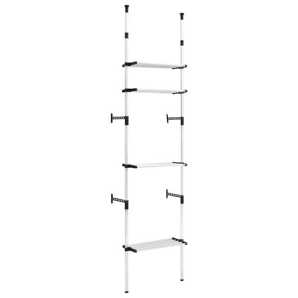 Teleskop Garderobe mit Regalen