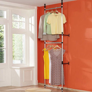 Teleskop Garderobe mit Regalen