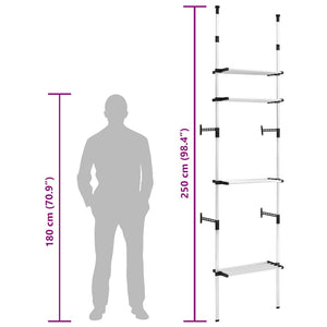 Teleskop Garderobe mit Regalen