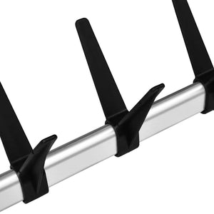 vidaXL Portant télescopique avec tringles et étagère aluminium