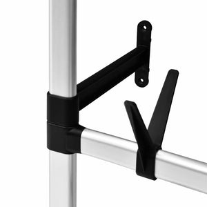 vidaXL Portant télescopique avec tringles et étagère aluminium