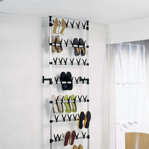 Teleskop Schuhregal Aluminium für 54 Paar Schuhe