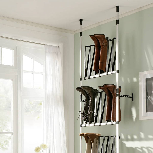 Teleskop Stiefelregal Aluminium für 12 Paar