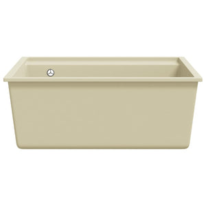 Küchenspüle mit Überlauf Beige Granit