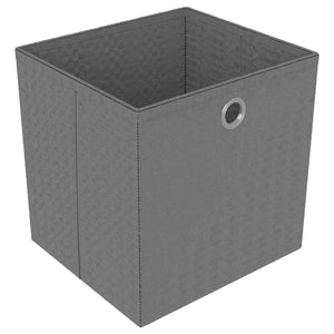 vidaXL Étagère à casiers avec 4 boîtes Tissu Gris 69x30x72,5 cm