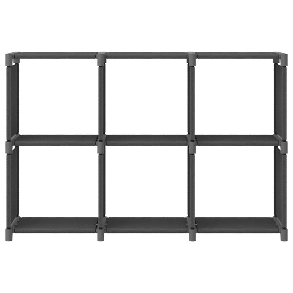 Würfelregal Grau, 6 Fächer