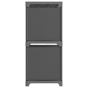 Würfelregal Grau, 6 Fächer