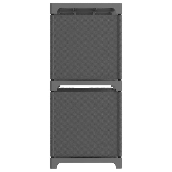 Würfelregal Grau, 6 Fächer