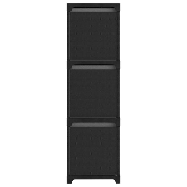 vidaXL Étagère cube avec 9 boîtes Noir 103x30x107,5 cm Tissu