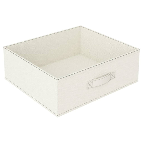 Aufbewahrungsregal mit 4 Stoffkörben, Creme