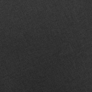 Sessel mit Hocker Dunkelgrau Stoff