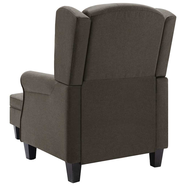 Sessel mit Hocker Taupe Stoff