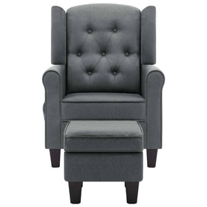 Massagesessel Hellgrau mit Hocker