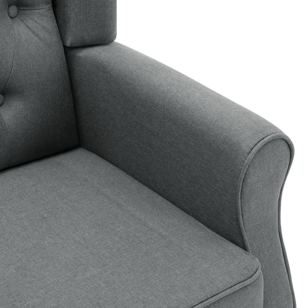 Massagesessel Hellgrau mit Hocker