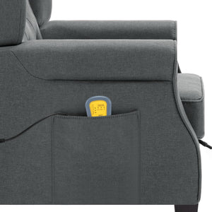 Massagesessel Hellgrau mit Hocker