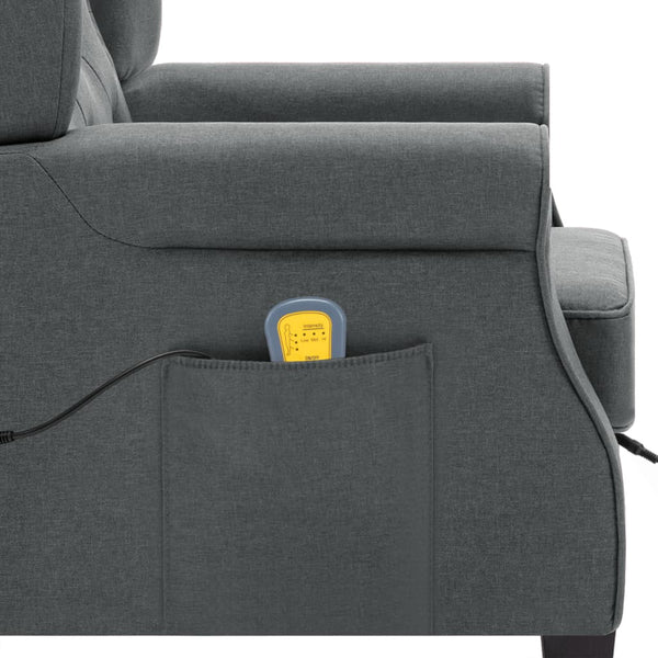 Massagesessel Hellgrau mit Hocker