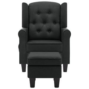 Massagesessel mit Hocker Dunkelgrau