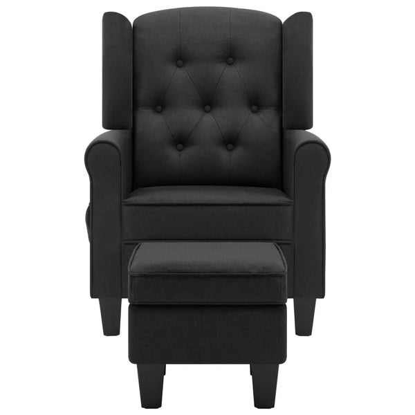 Massagesessel mit Hocker Dunkelgrau