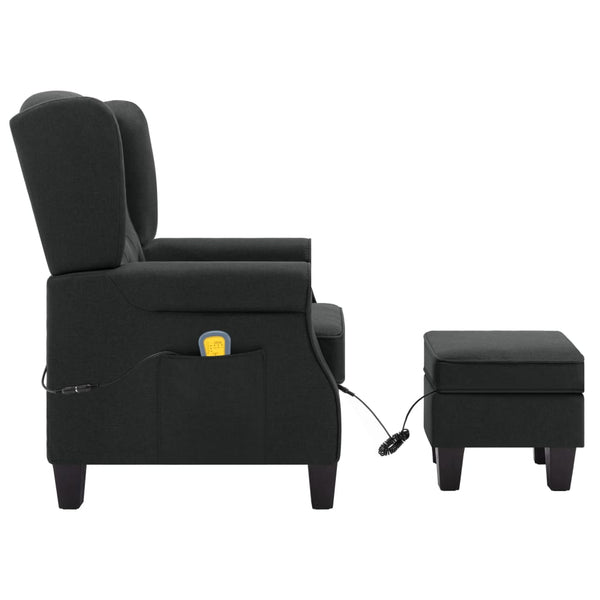 Massagesessel mit Hocker Dunkelgrau