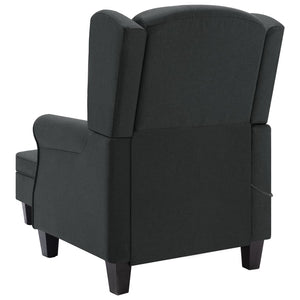 Massagesessel mit Hocker Dunkelgrau