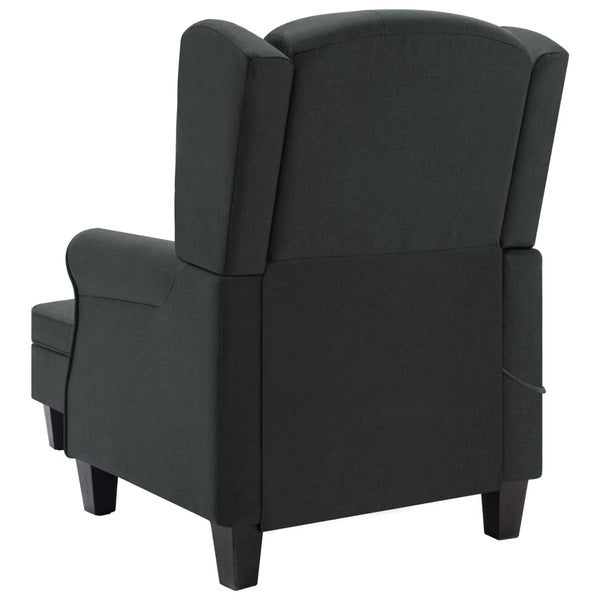 Massagesessel mit Hocker Dunkelgrau
