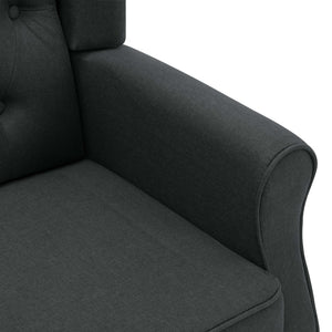 Massagesessel mit Hocker Dunkelgrau