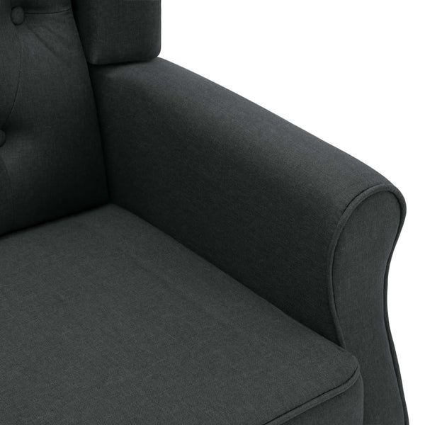 Massagesessel mit Hocker Dunkelgrau