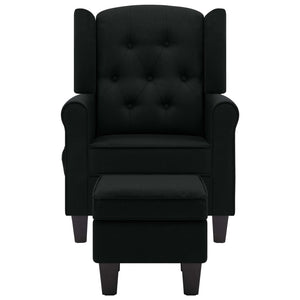 Massagesessel mit Hocker Schwarz