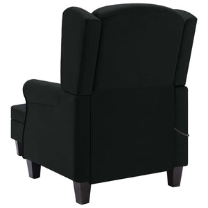 Massagesessel mit Hocker Schwarz