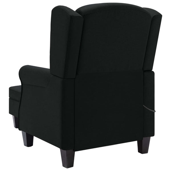Massagesessel mit Hocker Schwarz