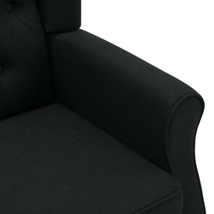 Massagesessel mit Hocker Schwarz