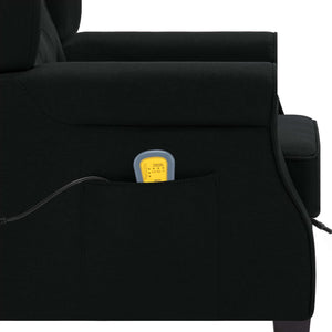 Massagesessel mit Hocker Schwarz