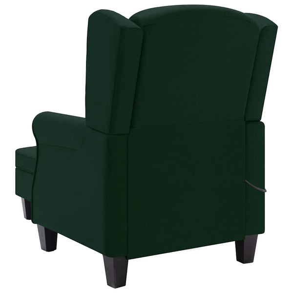 Massagesessel mit Hocker Dunkelgrün