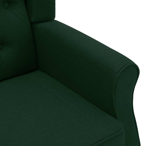 Massagesessel mit Hocker Dunkelgrün