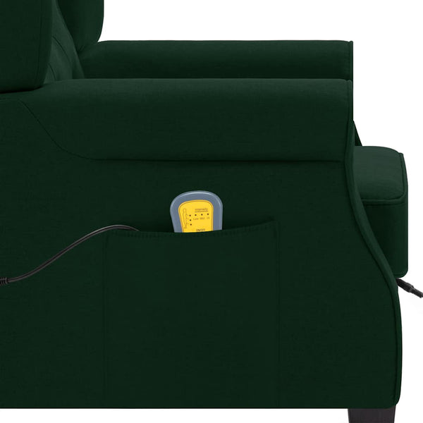 Massagesessel mit Hocker Dunkelgrün