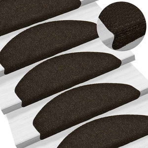 Stufenmatten Selbstklebend Dunkelbraun 15er Set