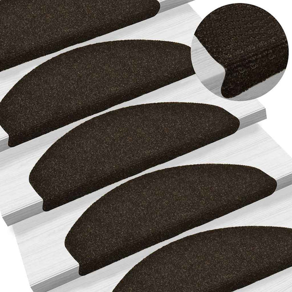 Stufenmatten Selbstklebend Dunkelbraun 15er Set