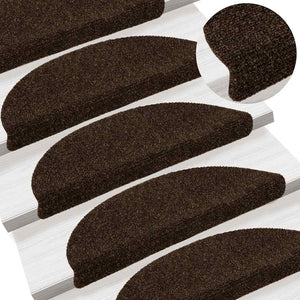 Selbstklebende Stufenmatten, Braun, 15er Set