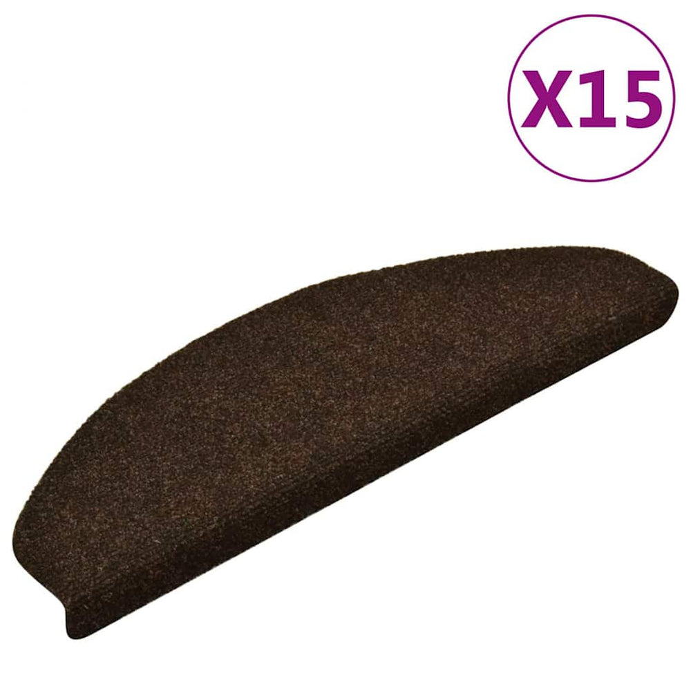 Selbstklebende Stufenmatten, 15er Set, Braun