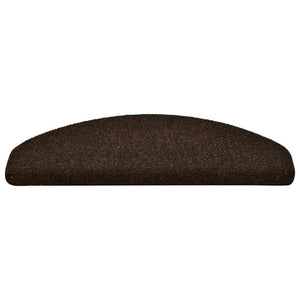 vidaXL Tapis de Marche Auto-adhésifs 15 pces 65x21x4 cm Marron Semi-circulaire Grand