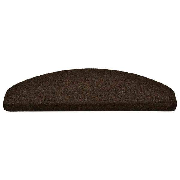 vidaXL Tapis de Marche Auto-adhésifs 15 pces 65x21x4 cm Marron Semi-circulaire Grand