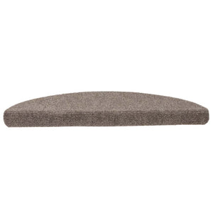 Selbstklebende Stufenmatten Beige Halbrund 15er Set